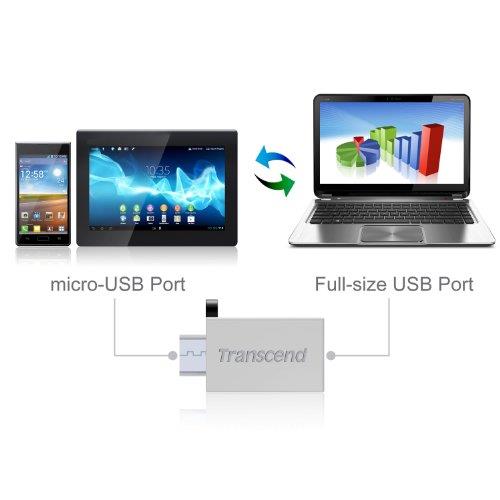 16GB TRANSCEND TS16GJF380S USB + microUSB extra mali SILVER (OTG ANDROID)